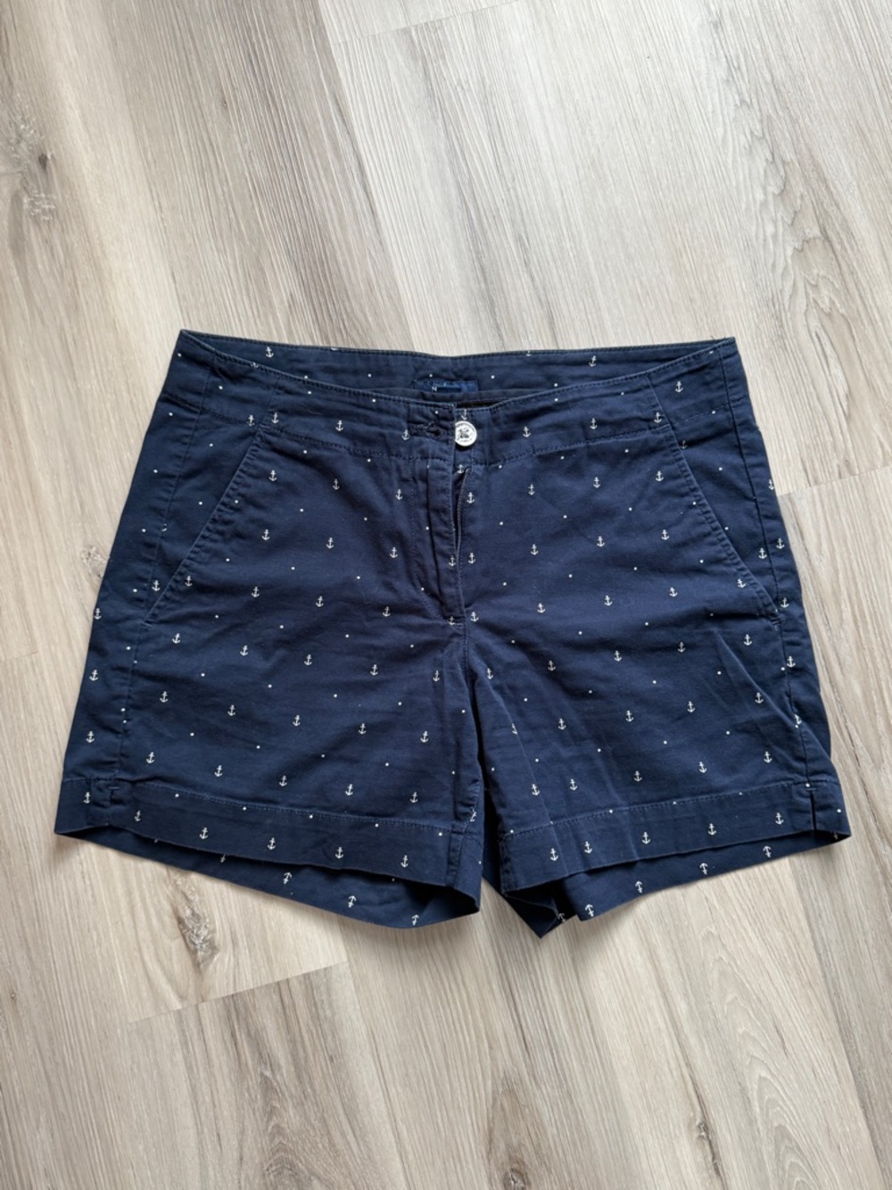 Nautica Navy Shorts with White Anchor Print